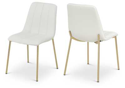 Isla White Faux Leather Dining Chair Set of 2