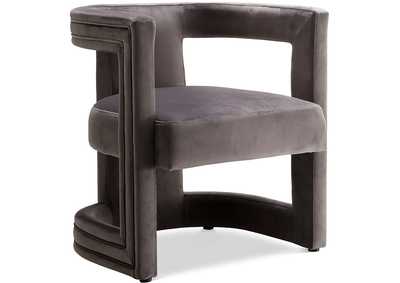 Blair Grey Velvet Accent Chair