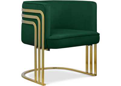 Rays Green Velvet Accent Chair