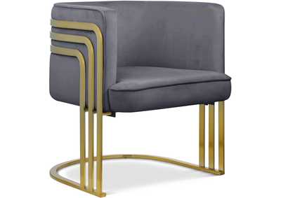 Image for Rays Grey Velvet Accent Chair