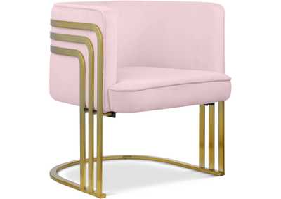 Rays Pink Velvet Accent Chair