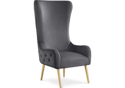 Image for Alexander Grey Velvet Accent Chair