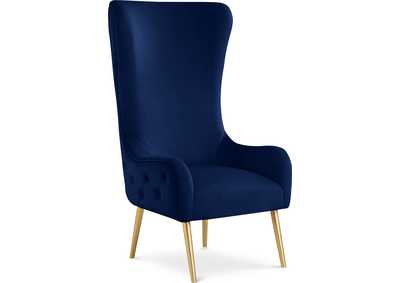 Alexander Navy Velvet Accent Chair