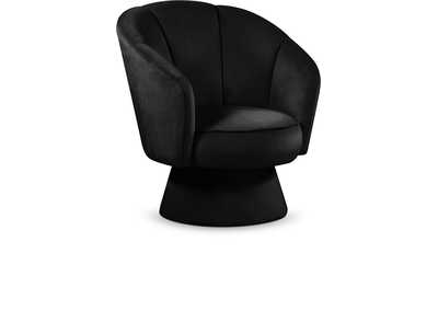 Swanson Black Velvet Accent Chair