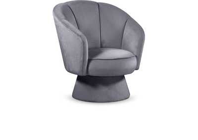 Swanson Grey Velvet Accent Chair