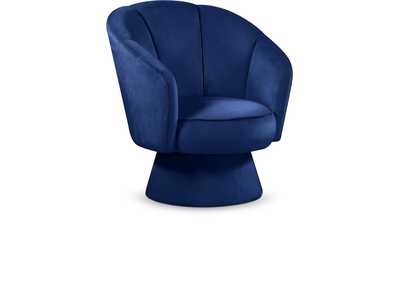 Swanson Navy Velvet Accent Chair