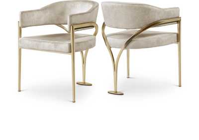 Image for Madelyn Stone Velvet Dining Chair Set of 2