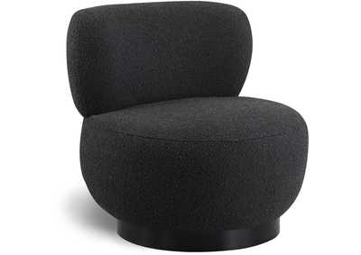 Calais Black Boucle Fabric Accent Chair