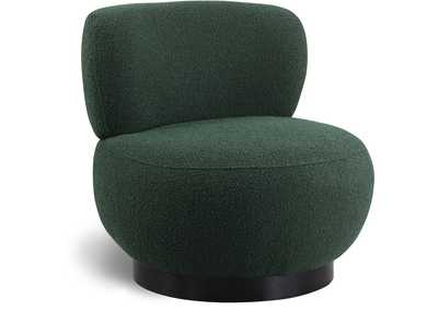 Calais Green Boucle Fabric Accent Chair