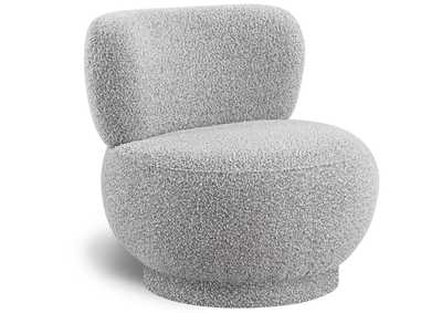 Calais Grey Boucle Fabric Accent Chair