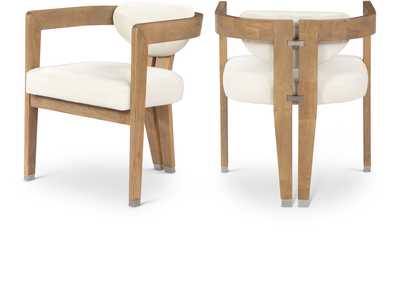 Image for Carlyle Cream Faux Leather Dining Chair