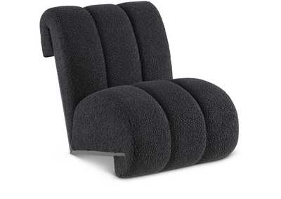 Swoon Black Faux Sheepskin Accent Chair