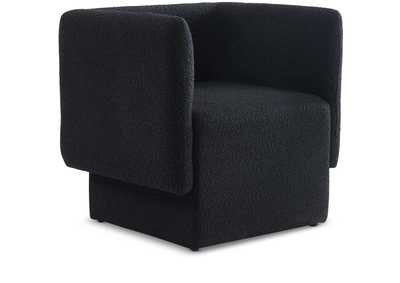 Vera Black Boucle Fabric Accent Chair