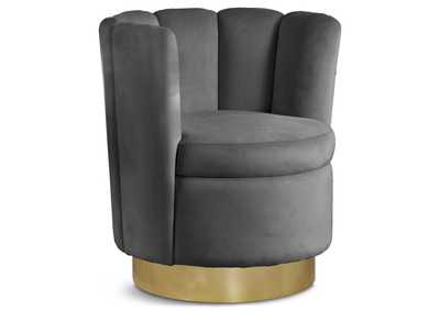 Image for Lily Grey Velvet Accent Chair