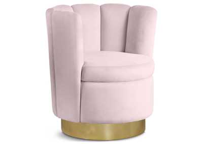 Image for Lily Pink Velvet Accent Chair