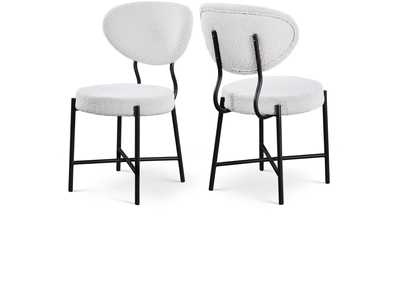 Image for Allure Cream Boucle Fabric Dining Chair Set of 2