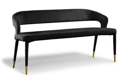 Destiny Black Velvet Bench