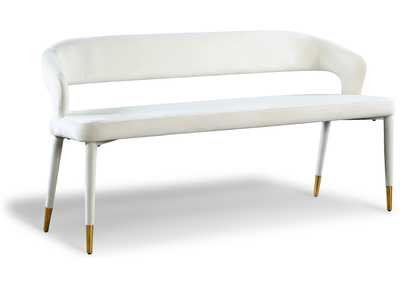 Destiny Cream Velvet Bench