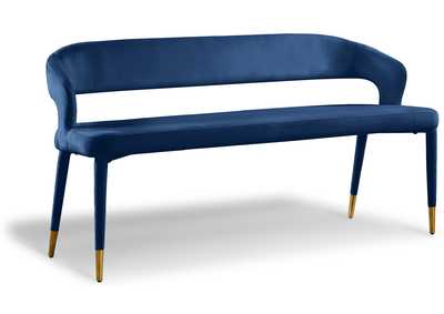 Image for Destiny Navy Velvet Bench