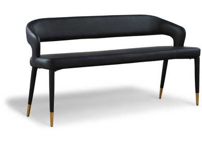 Destiny Black Faux Leather Bench