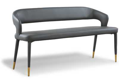 Destiny Grey Faux Leather Bench