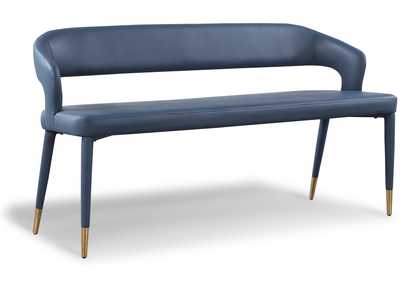 Image for Destiny Navy Faux Leather Bench