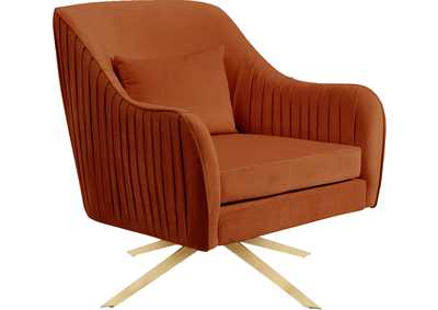 Paloma Cognac Velvet Accent Chair