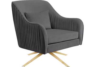 Paloma Grey Velvet Accent Chair