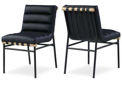 Image for Burke Black Faux Leather Dining Chair Set of 2