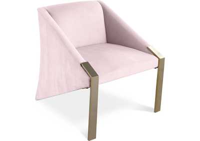 Rivet Pink Velvet Accent Chair