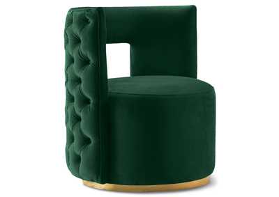 Theo Green Velvet Accent Chair