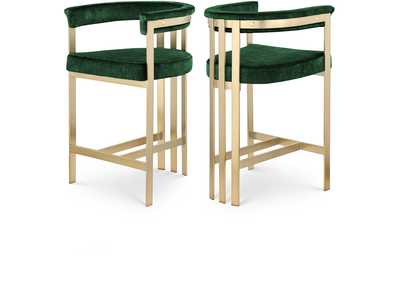 Image for Marcello Green Velvet Counter Stool