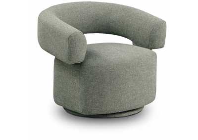 Image for Niya Green Linen Textured Fabric Swivel Accent Chair