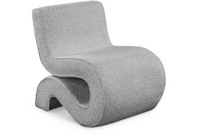 Image for Desiree Grey Boucle Fabric Accent Chair