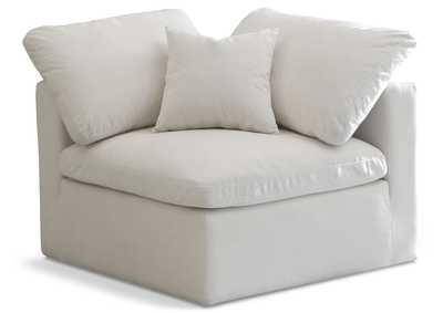 Image for Plush Cream Velvet Standard Cloud Modular Corner Chair