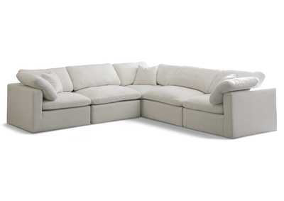 Image for Plush Cream Velvet Standard Comfort Modular Sectional