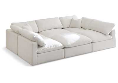 Image for Plush Cream Velvet Standard Comfort Modular Sectional