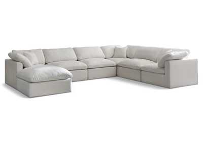 Image for Plush Cream Velvet Standard Comfort Modular Sectional