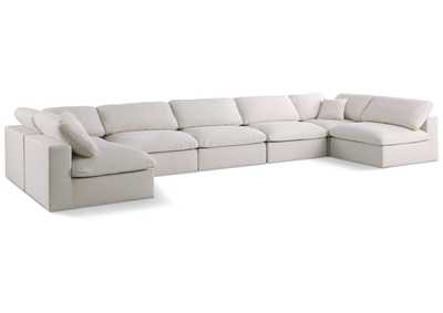 Image for Plush Cream Velvet Standard Comfort Modular Sectional