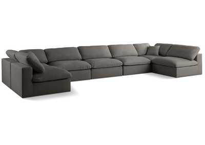 Plush Grey Velvet Standard Comfort Modular Sectional