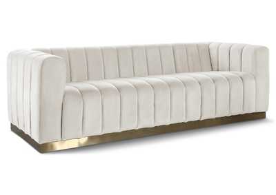 Marlon Cream Velvet Sofa