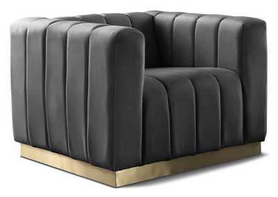 Image for Marlon Grey Velvet Chair