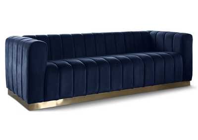 Marlon Navy Velvet Sofa