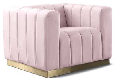 Marlon Pink Velvet Chair