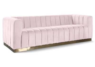 Marlon Pink Velvet Sofa