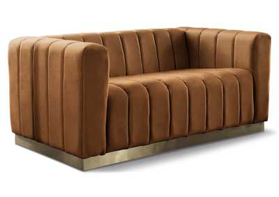 Image for Marlon Saddle Velvet Loveseat