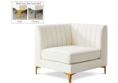 Image for Alina Cream Velvet Corner Chair