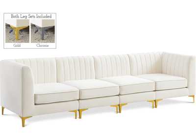 Image for Alina Cream Velvet Modular Sofa