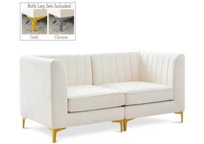 Image for Alina Cream Velvet Modular Sofa