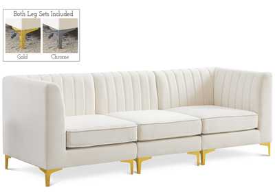 Alina Cream Velvet Modular Sofa